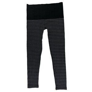 Soma Women’s Black & Gray Houndstooth Patterned  Leggings Size XXL